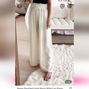 High waist wide leg pants